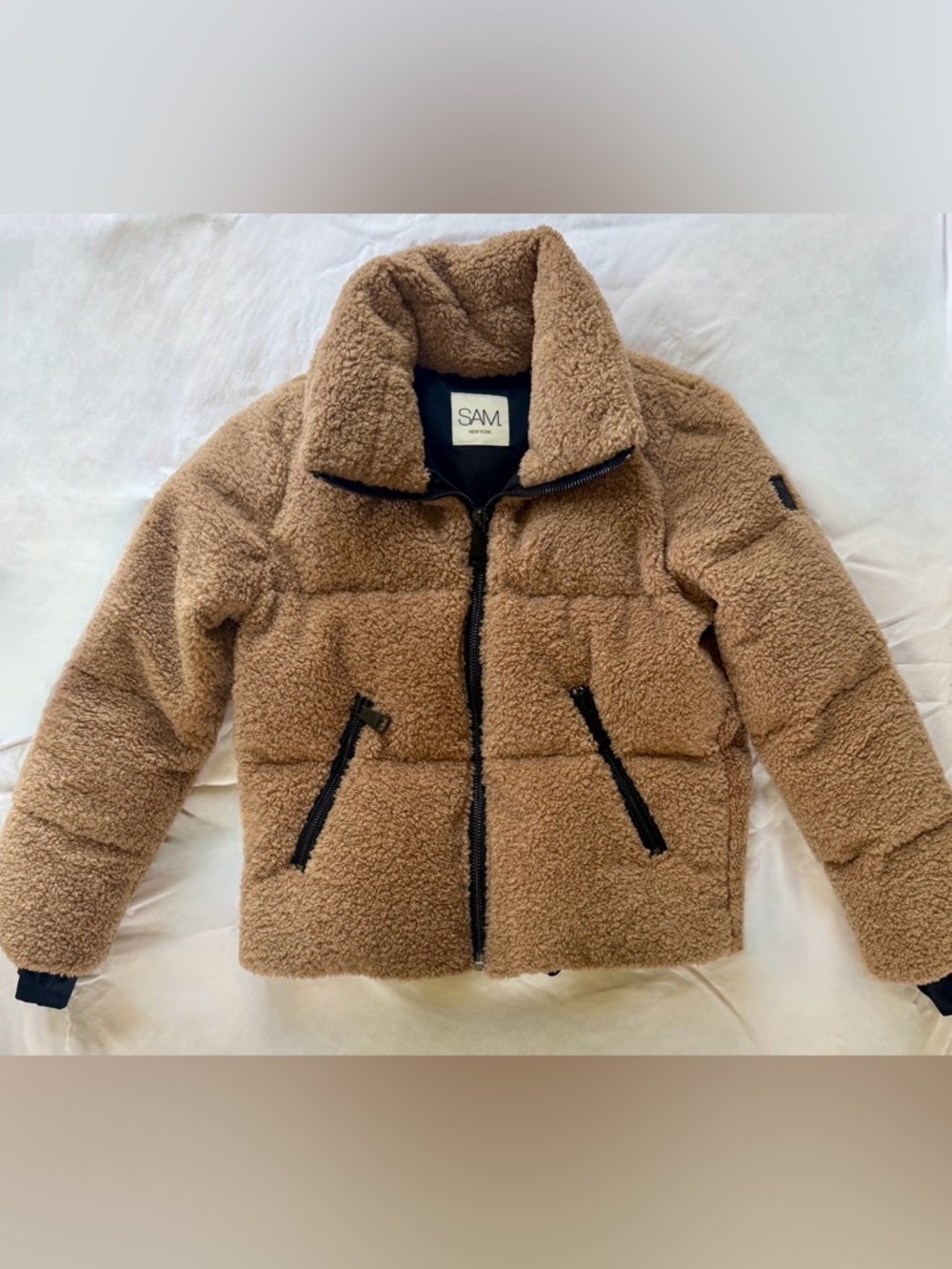 SAM. Quilted Sherpa Puffer Jacket